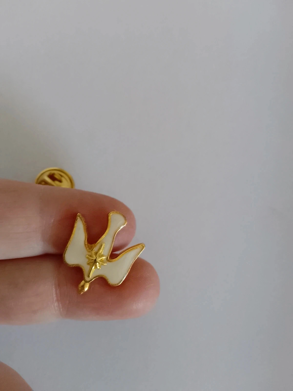 Broche pin's colombe blanche avec étoile du Nord – photo 4